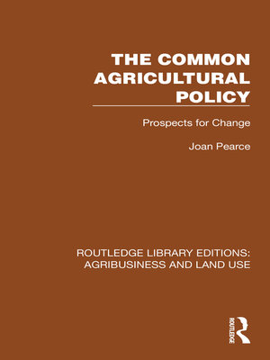 cover image of The Common Agricultural Policy
